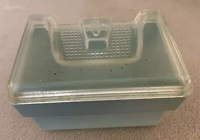 Retro MCM Refrigerator Food Saver Hard Plastic Aqua W/Clear Lid Coldspot?  • $13