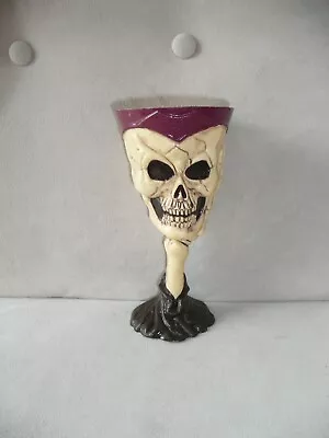 Skeleton Goblet Skull Cup With Skeleton Hand Halloween Easter Unlimited Purple • $7.96