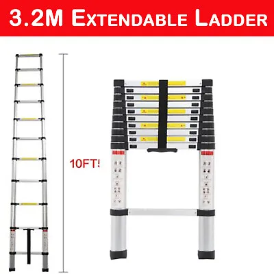 Multi Purpose Aluminum Telescopic Ladder Heavy Duty Folding Extension -  SALE! • $71