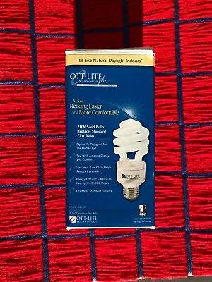 NEW Ott-lite 20w 25w 15w Screw In Base Fluorescent Light Bulb CFL Type S V 508  • $9.98