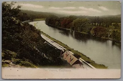 The Thames Pangbourne Berkshire England Antique Postcard Posted 1914 • £5