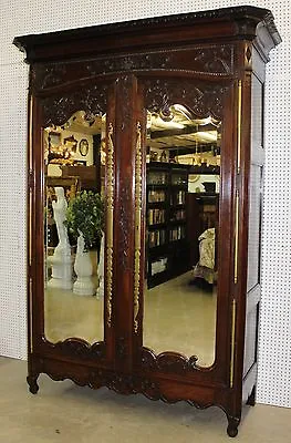 Fantastic Antique Country French Carved Normandy Armoire Wardrobe Circa 1780 • $7500