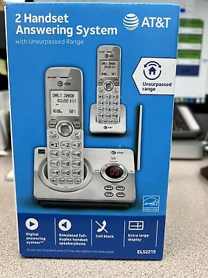 AT&T EL52219 2 Handset Cordless Answering System With Caller ID Call Waiting New • $39.99