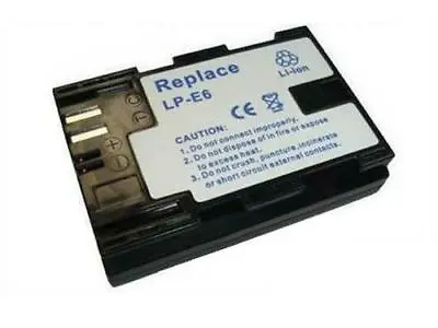 2000mAh Battery For Canon LPE6 LPE-6 LP-E6 For Battery Handle BG-E7 BG-E9 BG-E13 • £14.93