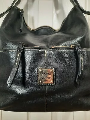Authentic Dooney & Bourke Gently Used Black Leather Large Dillan Hobo Very Nice  • $64.99
