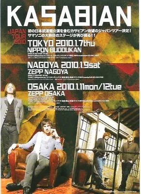 KASABIAN / MUSE 2010 Tour ORIGINAL JAPANESE POSTER Size: 10x7 Inches • £14.95