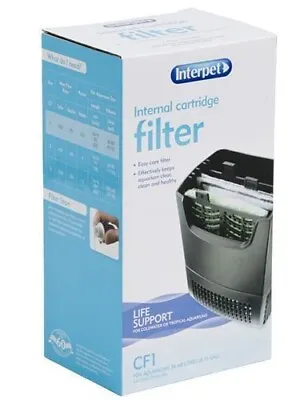 Interpet Aquarium Cartridge Filter CF1 Hang On Tank Filtration • £14.95