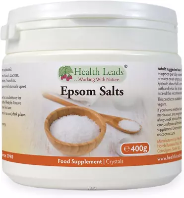Pure Food Grade Epsom Salts Magnesium Sulphate Vegan Non-GMO Widely Used To • £9.80