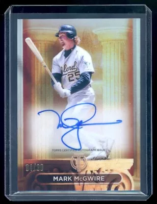 Mark Mcgwire 2024 Topps Tribute Pillars Of The Game On Card Auto Orange Ssp /30 • $63.95