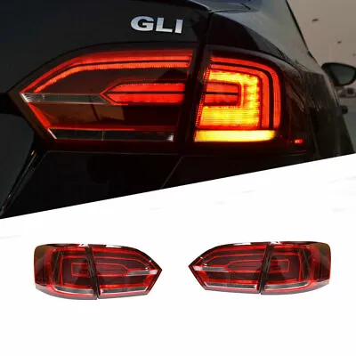 For VW Jetta 2011-2014 Dark LED Tail Lights Assembly Dynamic LED Turn Signal Kit • $371.28