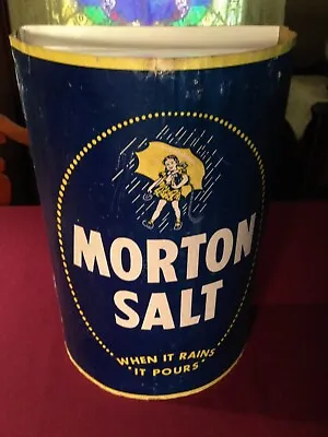 VERY RARE 19 Inch Half-round Cardboard MORTON SALT Sign • $150