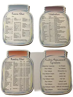 Kitchen Helper Magnets With Ingredient Measurements Substitutions - Set Of 4 • $12