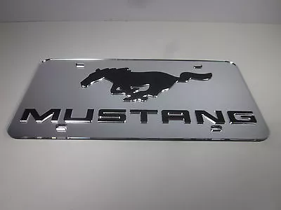 MUSTANG FORD Acrlic Mirror License Plate Auto Tag Nice • $31.99