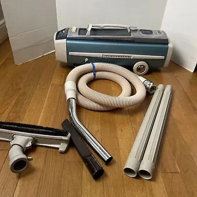 $99 • Buy VTG Chrome Electrolux Sled Canister Vacuum W/ Hose Tubes  Attachments WorksGreat