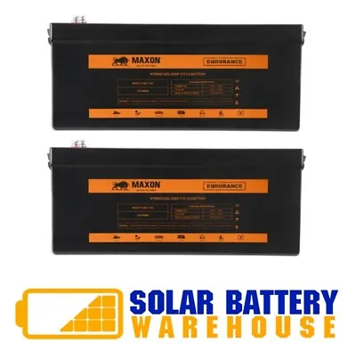 12v 600AH (2X300) DEEP CYCLE GEL AGM BATTERY BANK OFF GRID MAXON SOLAR Volt Amp • $1448