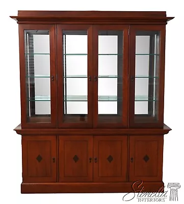 61839EC: COUNCILL Biedermeier Style Modernist Breakfront China Cabinet • $1595