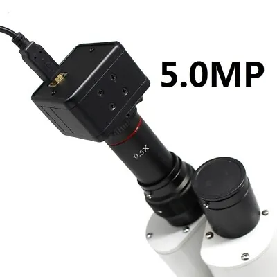 5MP USB CMOS Camera Microscope Digital Electronic Eyepiece W/ 0.5X C Mount Lens • $65.55