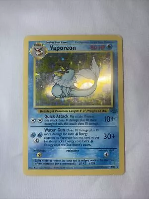 Pokémon TCG Vaporeon Jungle Set 12/64 Holo Unlimited Holo Rare Vintage • $7.99