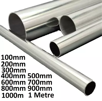 Aluminum Round Tube Pipe 6mm To 102mm Lengths 100mm Lengths Upto 1M 1 Meter • £6.04