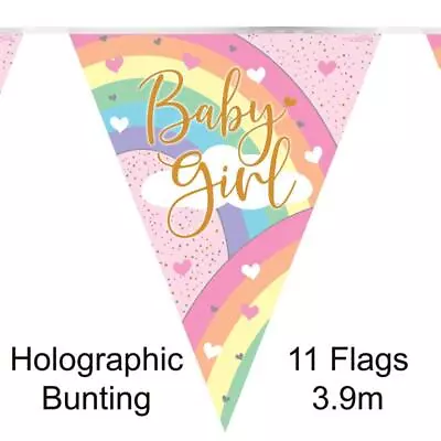 Rainbow Baby Boy Girl New Baby Shower Gender Reveal Foil Banner & Bunting • £2.99