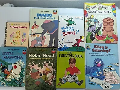 Lot Of 8 Vintage Children's Kids Books Disney Dr. Seuss Sesame Street & More • $1.85