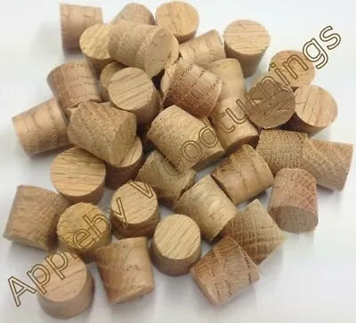 12mm American Red Oak Tapered Wooden Plugs 100pcs • £32.80