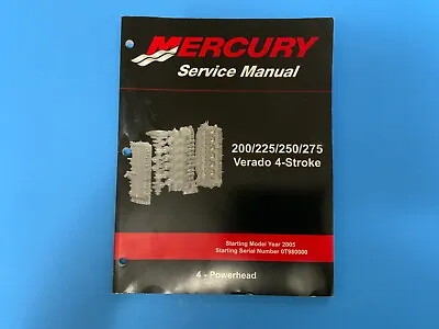 2005 Mercury 200/225/250/275 Verado 4-stroke 4 Powerhead Service Manual • $29.99