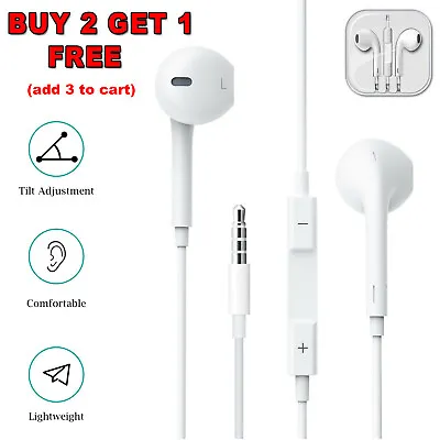 In-Ear Earbuds Headphone 3.5 Mm Jack W/ Mic For Apple Samsung Cellphone Tablet • $7.95