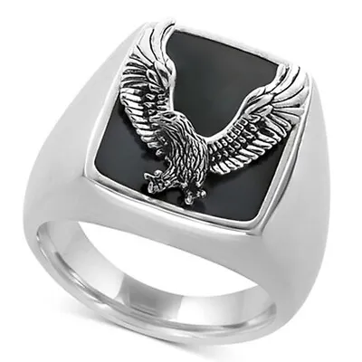 Fashion Eagle Jewelry 925 Silver Filled Ring Men/Women Party Ring Gift Sz 7-13 • $2.15