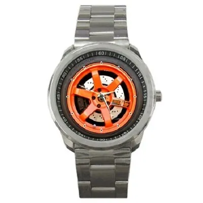 RAYS VOLK Racing TE37SL E30M3 Orange Wheel Rim Wristwatch • $17