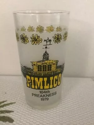 Vintage PIMLICO Preakness 1979 Frosted Mint Julep Glass • $7