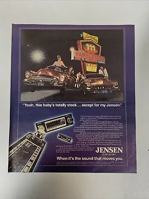 1983 Jensen Car Stereo Speakers 50’s Drive In Photo Vintage Print Ad 10.5 X 12.5 • $9.99