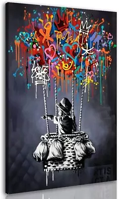 Banksy Street Graffiti Wall Art Decor Abstract Pictures Canvas Painting Prints • $14.90