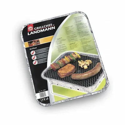 Landmann Disposable Barbecue Grill Set Silver • £6.08