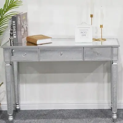 Mirrored Console Table With 2 Drawer Storage Entryway Table For Home Livingroom • $135.95