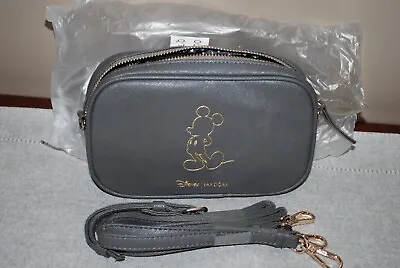 PANDORA X Disney Mickey Mouse Dark Grey Crossbody Clutch Bag Wristlet Pouch NEW • $12.99