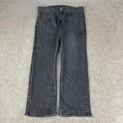 LEVIS 569 Jeans Mens 34 Black Relaxed Loose Straight Stretch W34 L30 (19269) • £7.99