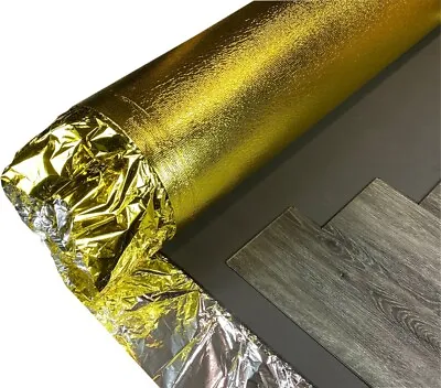 7mm Professional Gold Underlay For Wood Or Laminate Flooring (1m X 7.5m Roll) • £78.69