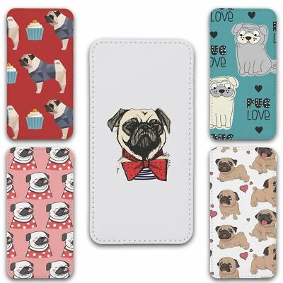 £12.45 • Buy Case For Apple IPhone 12 & 12 Pro Flip Cover Pug Group 3