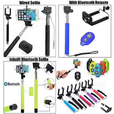 Bluetooth Selfie Stick Tripod Remote Extendable Monopod For IPhone12 11 Android • £5.99