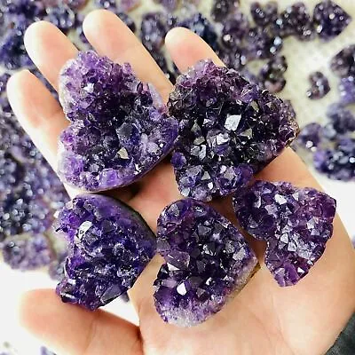 Natural Heart Amethyst Quartz Crystal Cluster Geode Healing Gemstone Collections • $12.39