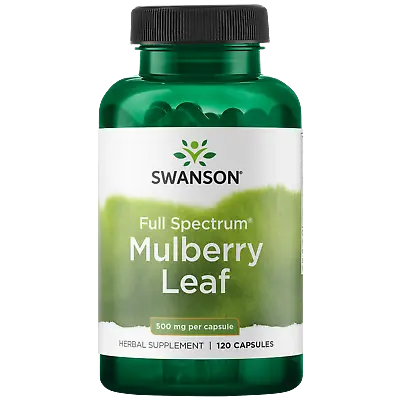 Swanson Mulberry Leaf Capsules  500 Mg 120 Count • $11.46