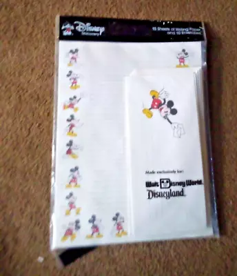 Disney World Disneyland Minnie Mouse Stationery 15 Sheets Paper 10 Envelopes • $14.27