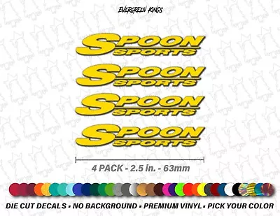 X4 Spoon Sports Wheel Rim Stickers Slipstream Rota JDM Restoration Decal Kit • $15