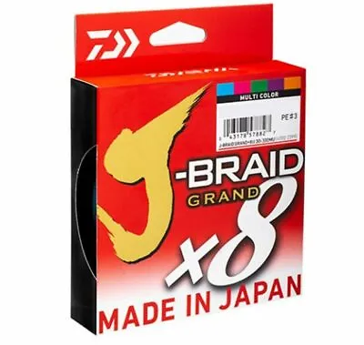 Brand New - Daiwa J Braid Grand X8 150m Multi Colour PE Fishing Line - Choose Lb • $39.99