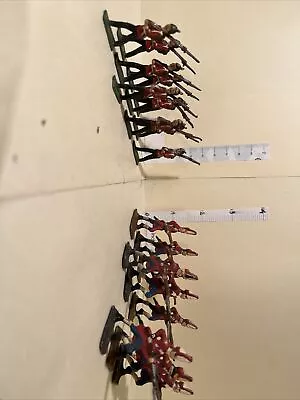 19 Grenadier Miniature Toy Soldiers 10 Marching 9 Attacking With Bayonets • $10
