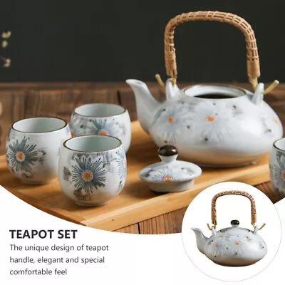  Ceramic Tea Kettle And Cups Teapot Set Serving Kit Gift Japanese-style • £45.55