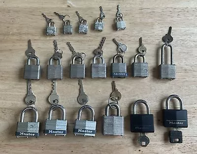 18 Master Locks With Keys • $12