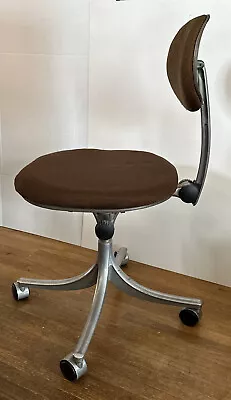 1960s Jorgen Rasmussen Denmark Cast Aluminum Desk Chair MCM Modern Model #1904 • $346.50