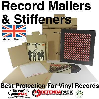 BUY THE BEST RECORD MAILERS & Stiffeners Vinyl 12  LP 7  Singles MusicMax Boxes • £20.75